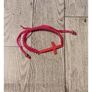 Macrame cross bracelet